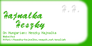 hajnalka heszky business card